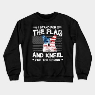 Corgi Dog Stand For The Flag Kneel For Fallen Crewneck Sweatshirt